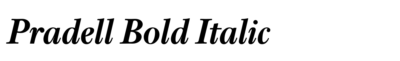 Pradell Bold Italic